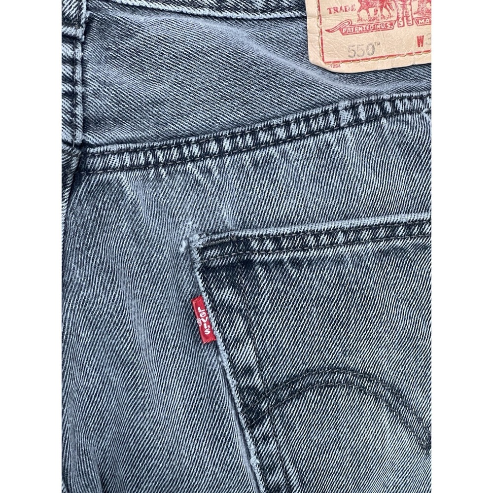 Vintage 90s Levis 550 Relaxed Fit Gray Jeans Mens Size 34X36 Made in USA